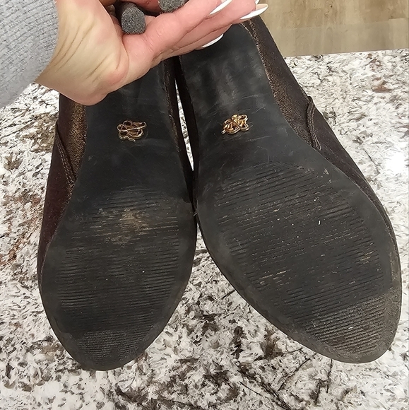 Rock & Republic Metallic Bronze Platform Heeled Ankle Bootie Size 8.5 - Picture 8 of 9